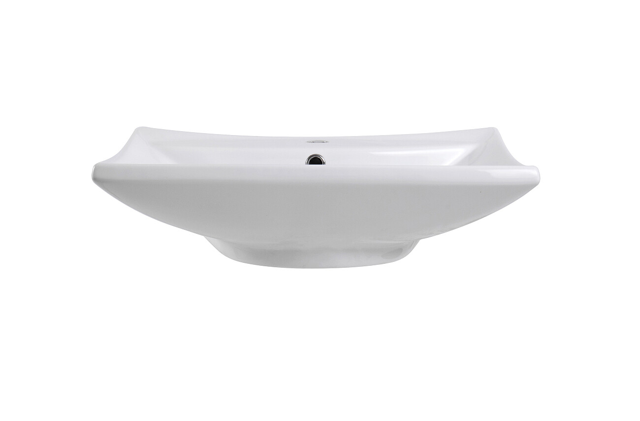 Раковина накладная фарфоровая прямоугольная 46х60 см белая Aquatek AQ5518-00 - изображение 3