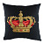 Подушка с картинкой короны King Crown Black