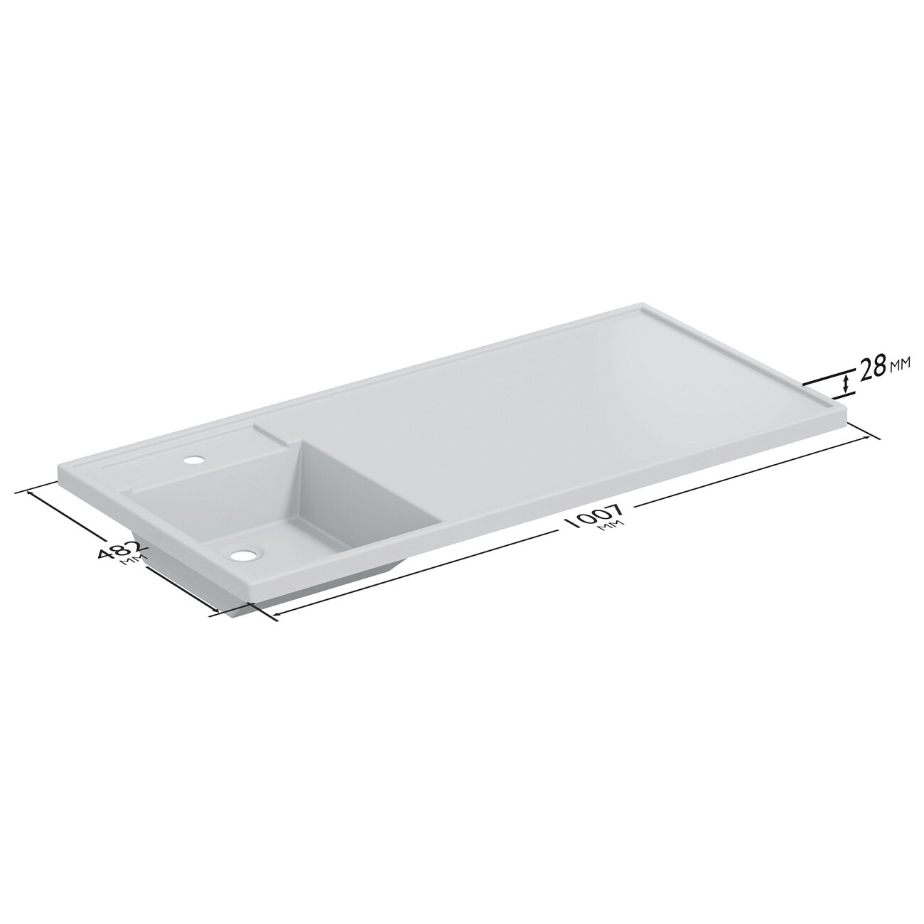 Раковина над стиральной машиной 50х100 см белая "Лидер" 900107N - изображение 7