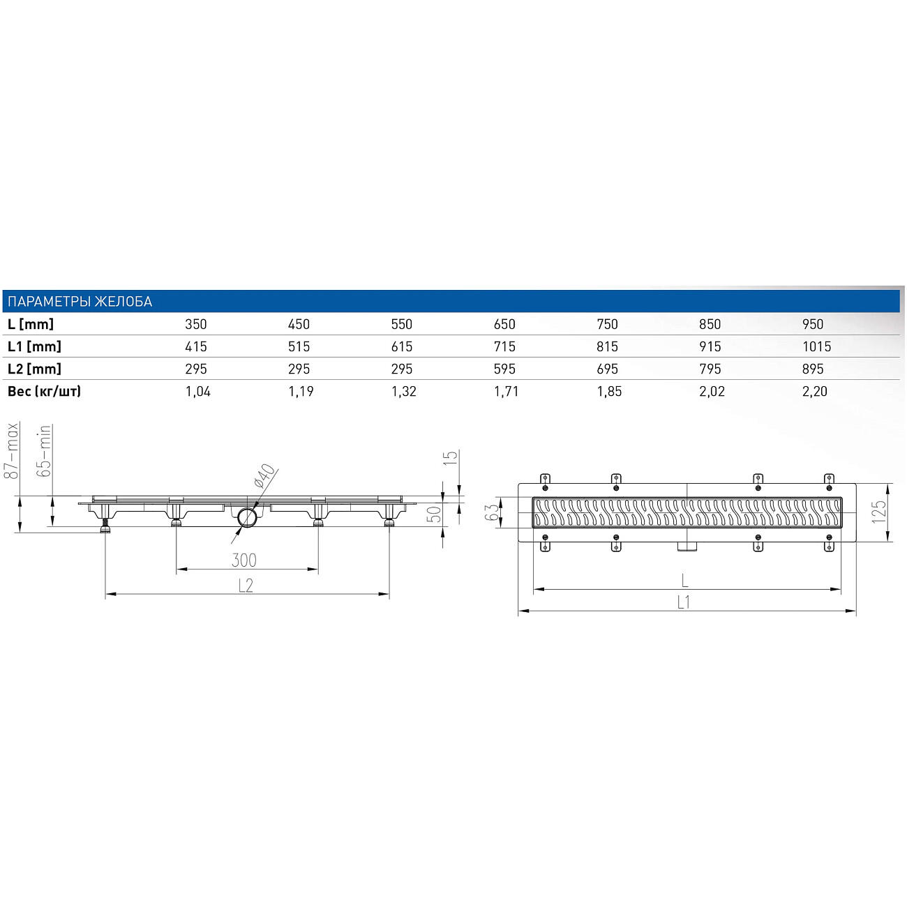 Душевой лоток с решеткой 65 см хром Creto Walkway CRE-650 WH - изображение 2