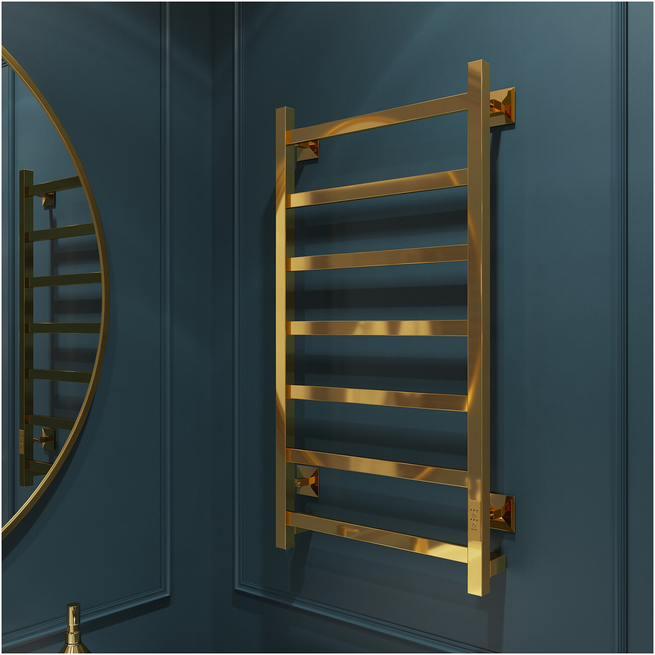 Полотенцесушитель электрический 80х40 см золотой Ewrika "Пенелопа" КВ7 ПенелопаКВ780х40золЕ - изображение 4