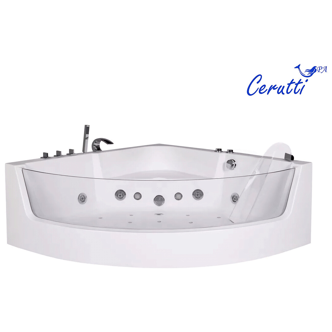 Ванна акриловая гидромассажная 150 см белая Ceruttispa C-401А - изображение 12