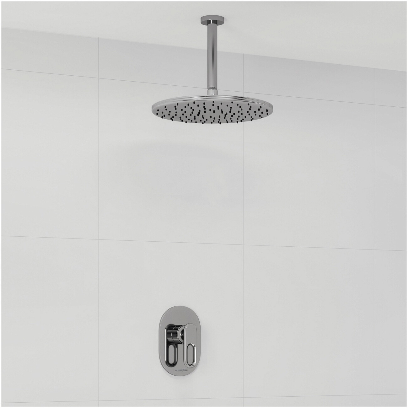 Душевой комплект встраиваемый с верхним душем хром Wasserkraft A12830 - изображение 2