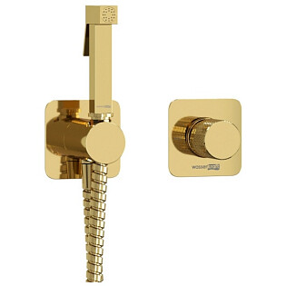 Гигиенический душ с встраиваемым смесителем золото Wasserkraft A7651.280.238.216