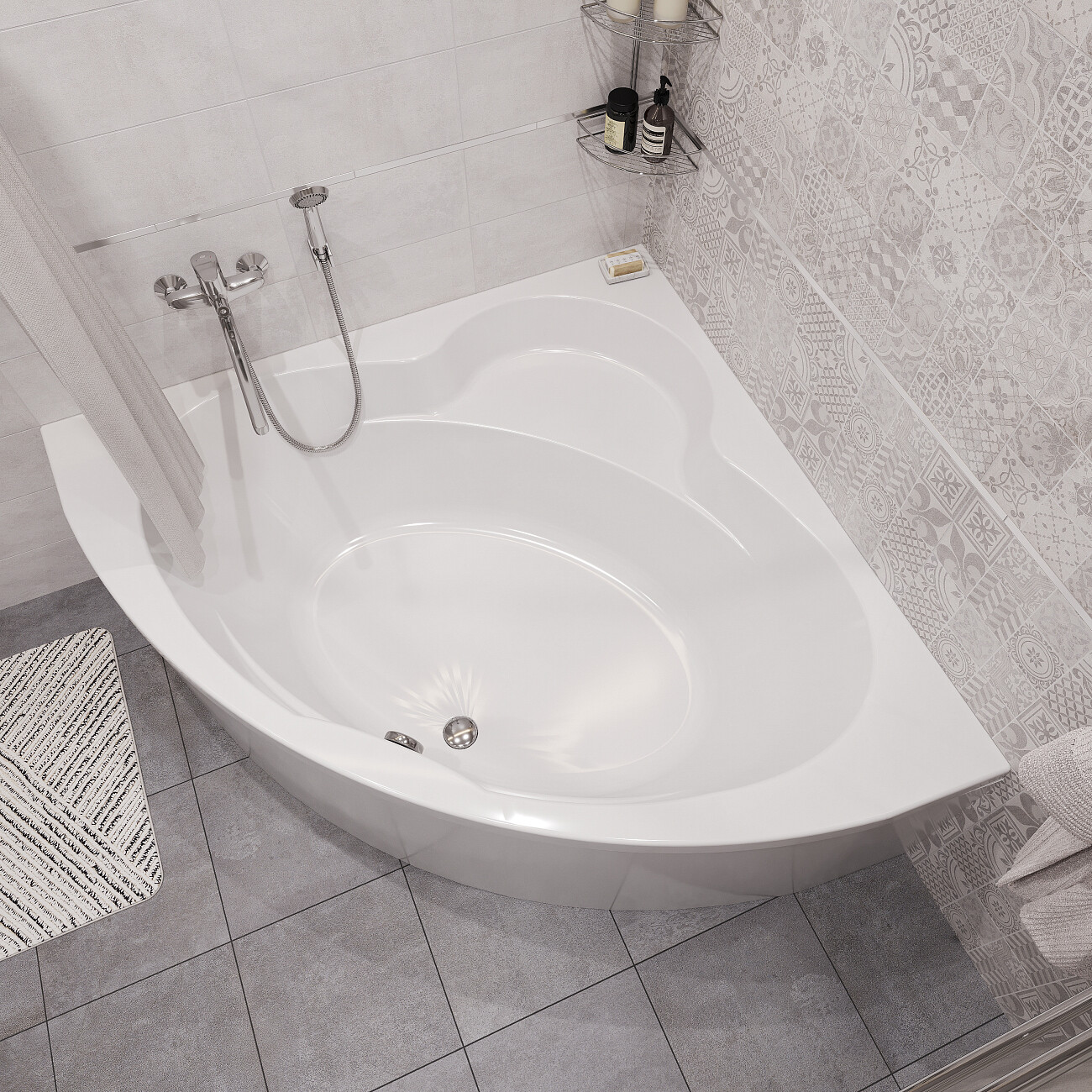 Смеситель универсальный однорычажный с душевым гарнитуром хром Diwo "Архангельск" AR-02cr - изображение 5