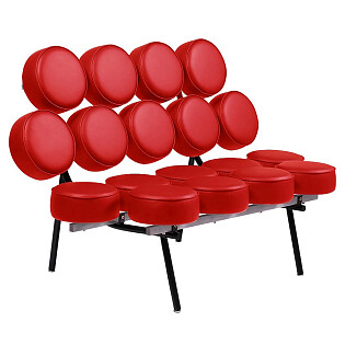 Диван Marshmallow Sofa прямой красный