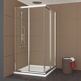 Душевой уголок квадратный 100x100 см хром Artemis Alope