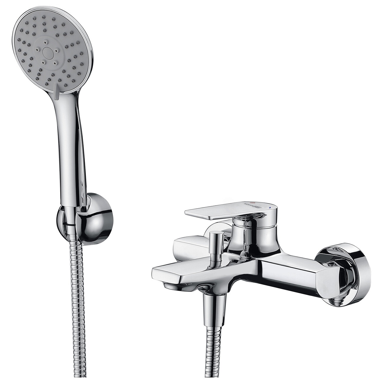 Душевой комплект с лейкой и коротким изливом хром Wasserkraft Lopau 3201 - изображение 3