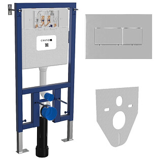 Инсталляция для унитаза Creto Premium 2.0 INST-CR-2.0 с кнопкой хром Snap 2.0 KL-CR-752-2