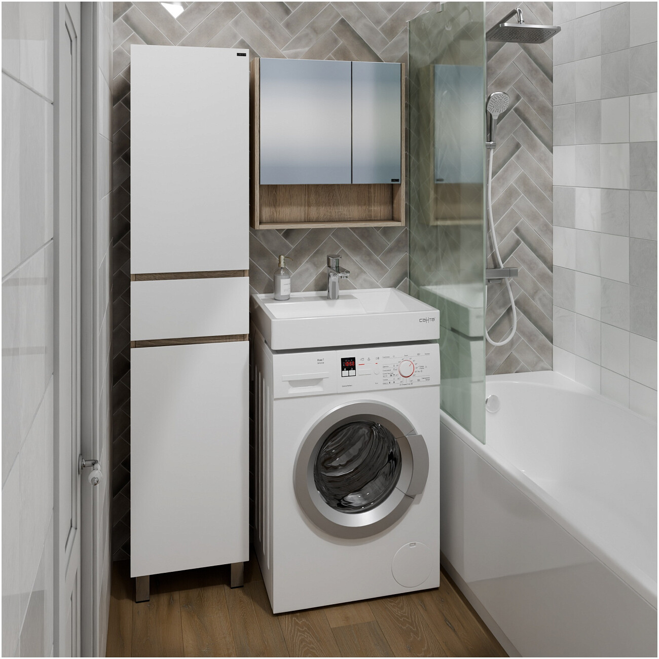 Раковина над стиральной машиной 55х60 см белая "Юпитер" 900130 - изображение 6