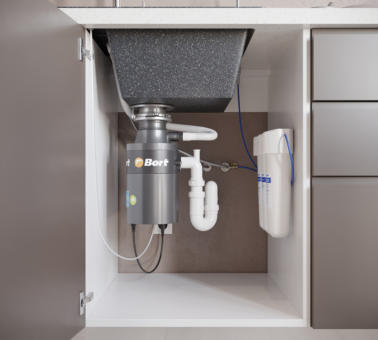 Мойка кухонная черная Domaci "Бьелла" DMC-25-308 - изображение 9