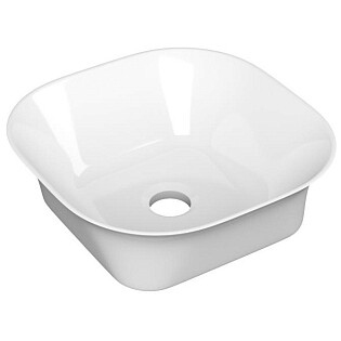 Раковина накладная квадратная фарфоровая белая Point &quot;Ника 31&quot; PN43081