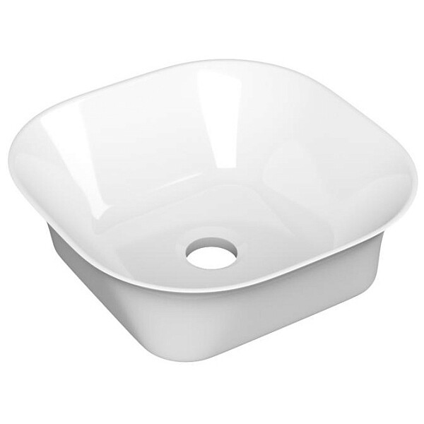 Раковина накладная квадратная фарфоровая белая Point "Ника 31" PN43081 - изображение 1
