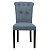 Стул обеденный с загнутой спинкой голубой лен Sonder