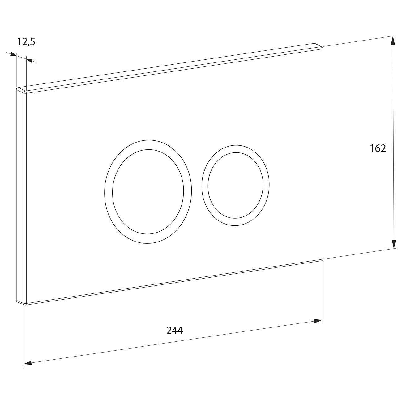 Клавиша смыва для инсталляции DI8050127 белая D&K Bayern DB1529016 - изображение 2