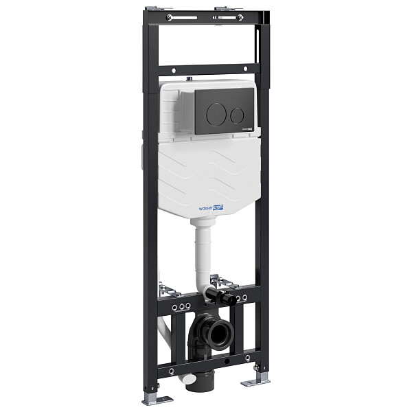 Инсталляция для унитаза с кнопкой смыва черной Wasserkraft Alme 15TLT.010.ME.MB02 - изображение 1