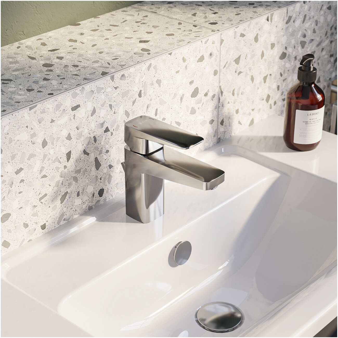 Смеситель для раковины однорычажный хром Vitra Root Square A42731EXP - изображение 3