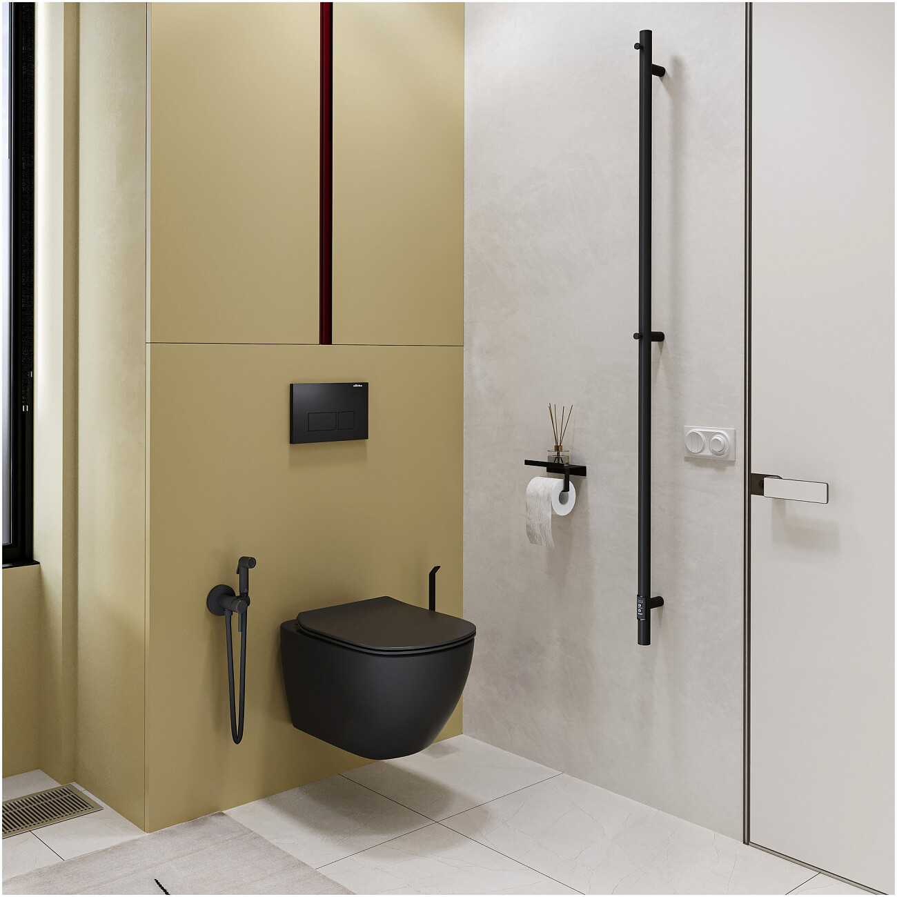 Полотенцесушитель электрический 160х3 см черный Ewrika "Пенелопа" K1 4657801249372 - изображение 7