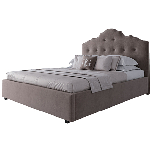 Кровать двуспальная 160х200 серо-коричневая Palace