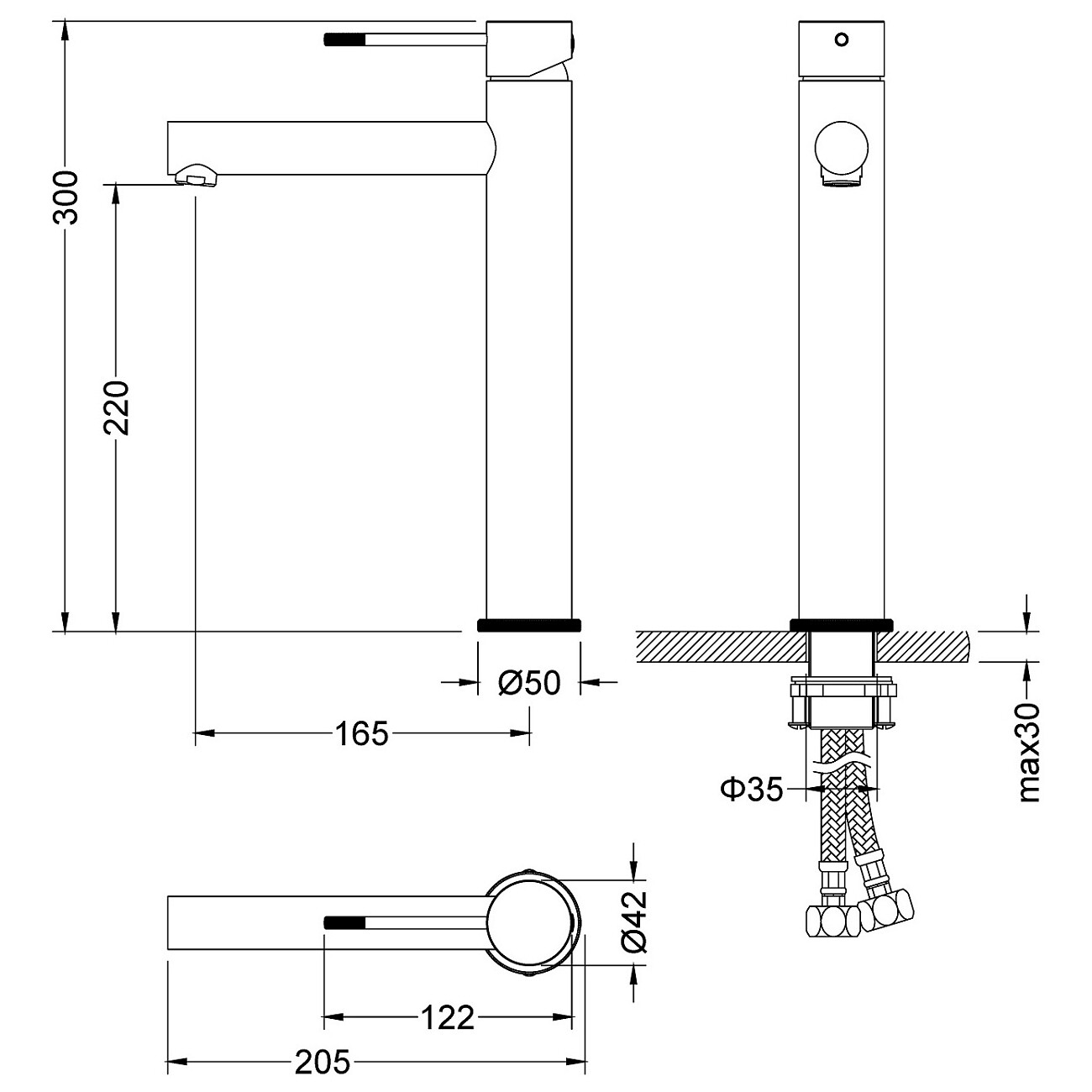Смеситель для раковины однорычажный белый Timo Saona 2311-16F - изображение 2