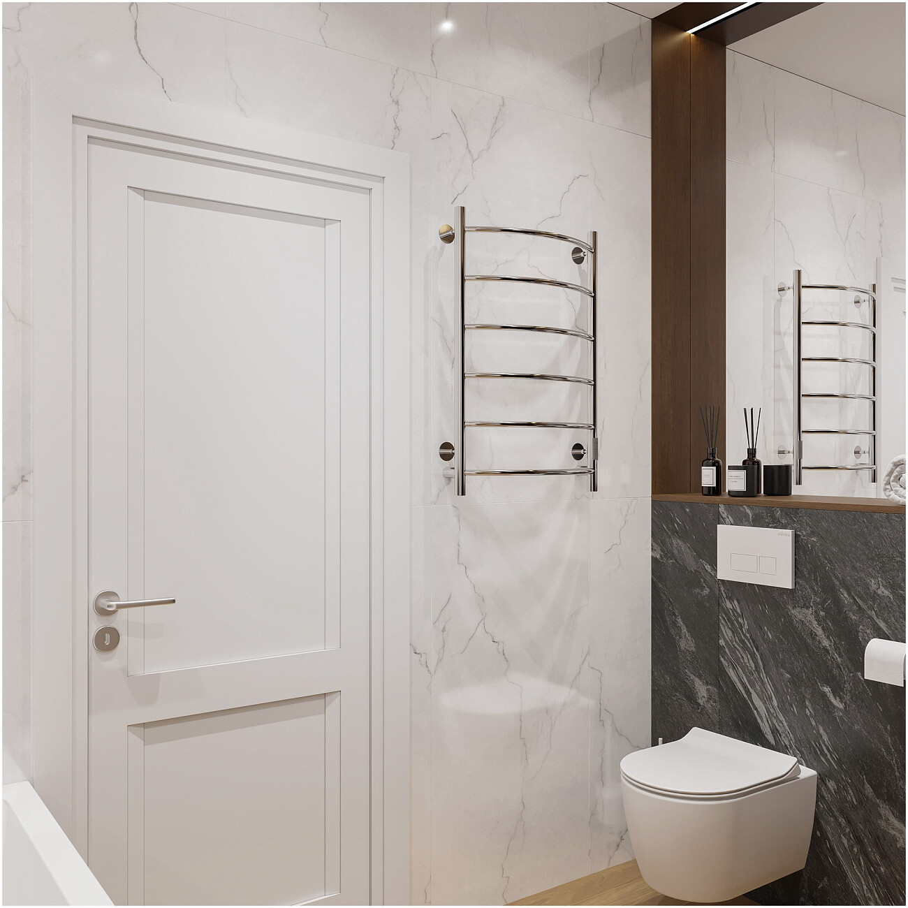 Полотенцесушитель электрический 80х50 см хром Ewrika "Сафо ПР" - изображение 5