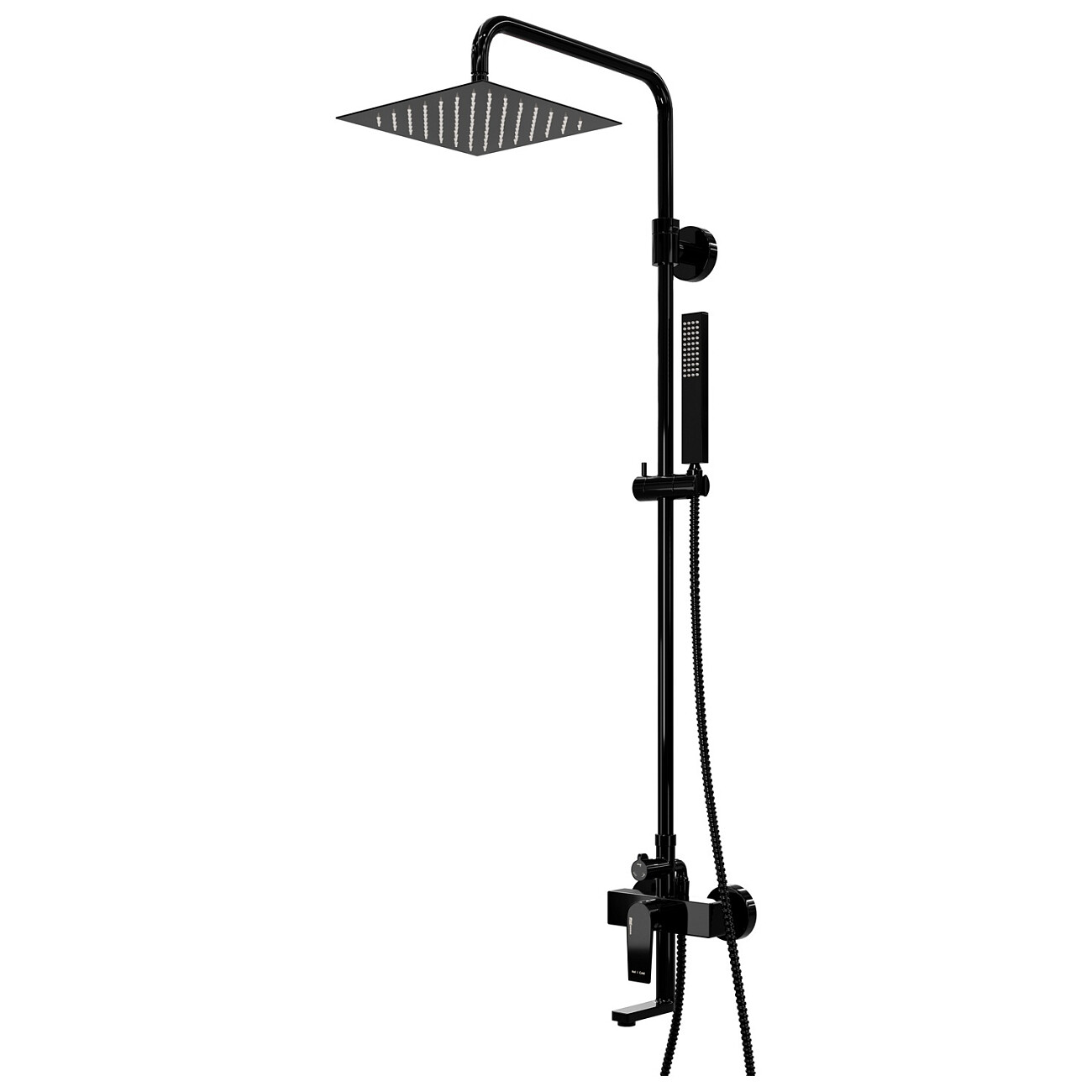 Душевая система со смесителем из латуни черная Wasserkraft A16701 - изображение 10