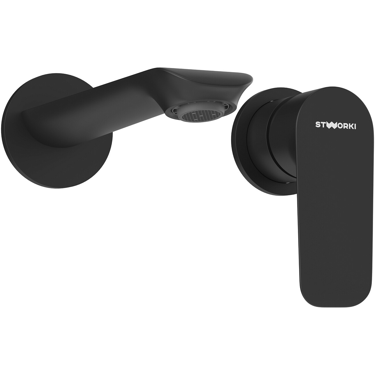 Смеситель для раковины встраиваемый черный Stworki "Копенгаген" S42040BK - изображение 9