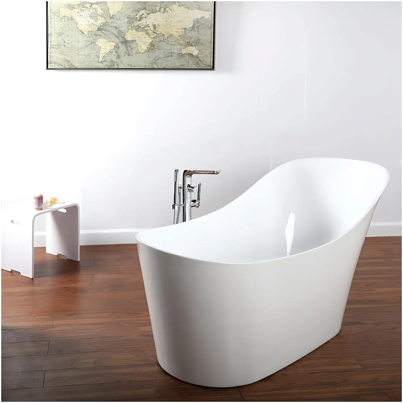 Ванна акриловая отдельностоящая белая Ceruttispa Gloria 170 CT10880 - изображение 2