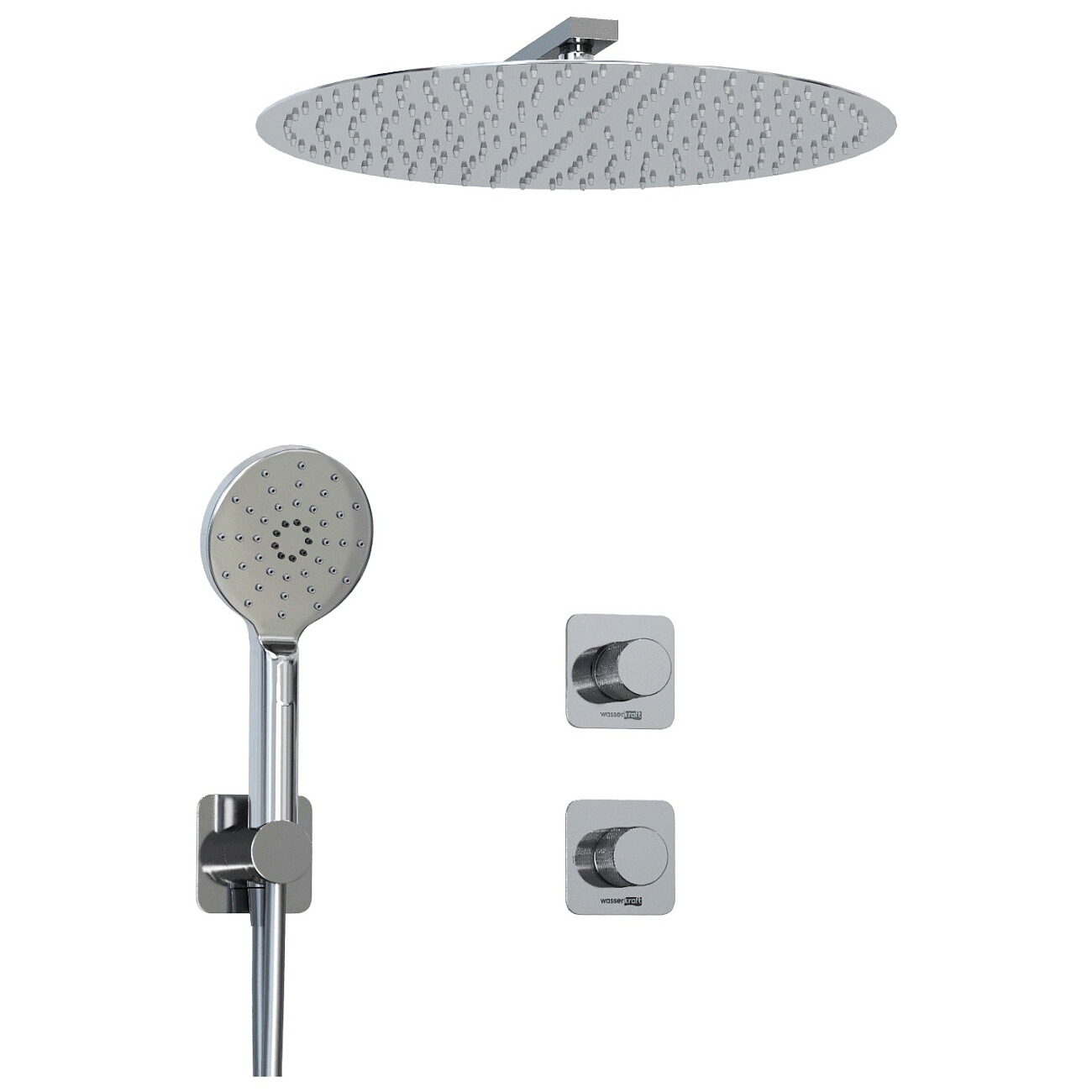 Душевой комплект с верхним душем и смесителем хром Wasserkraft A4651.293.090.117.271.087.127 - изображение 6