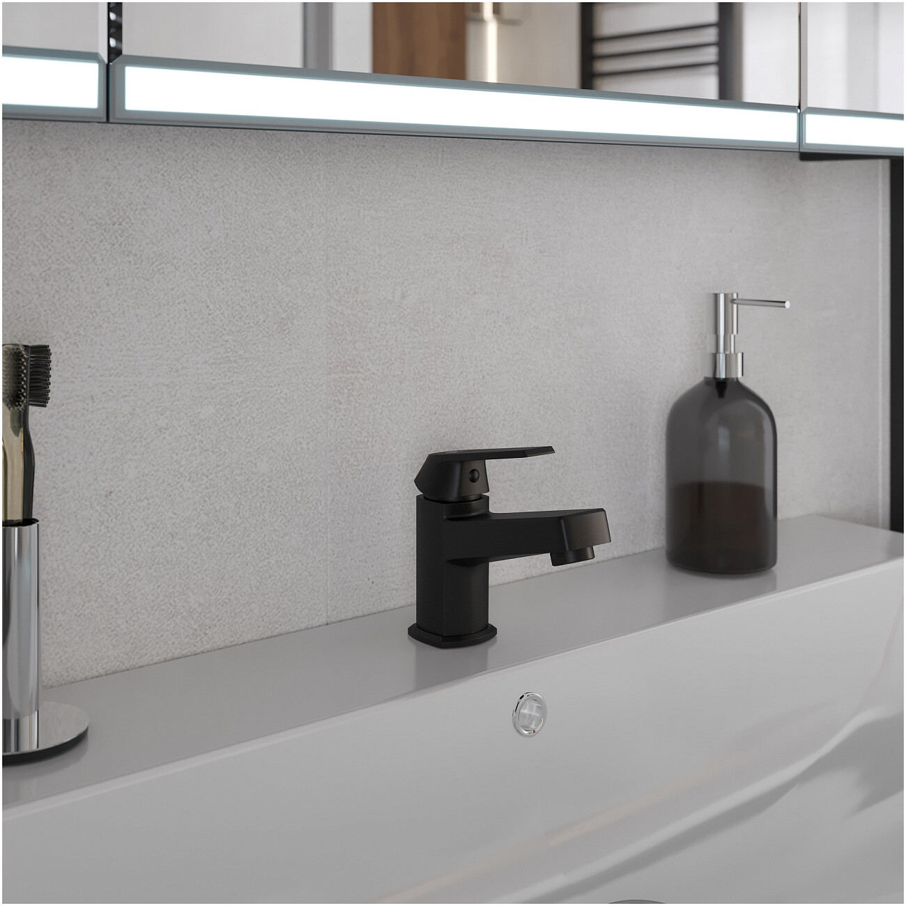 Смеситель для раковины черный Diwo "Смоленск" SM-02b - изображение 4