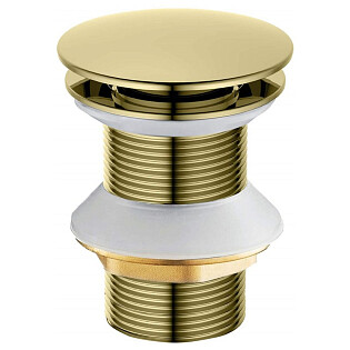 Донный клапан для раковины клик-клак полированное золото Aquatek AQ6003PG