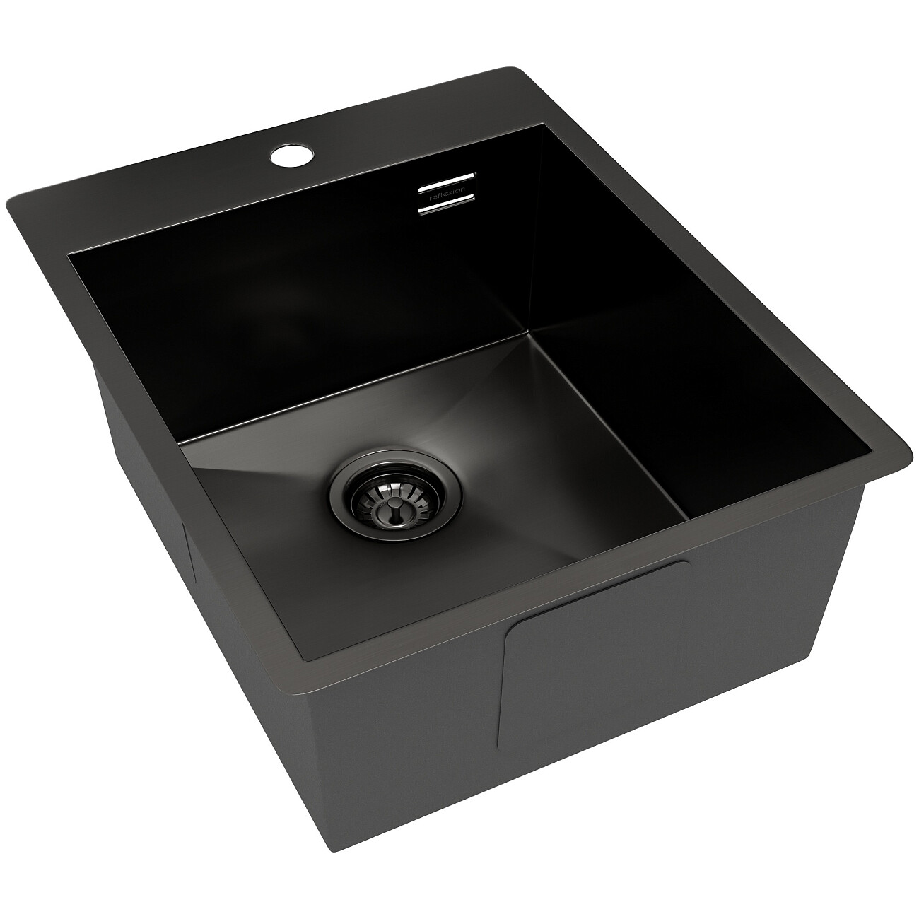 Кухонная мойка из нержавеющей стали 50х40 см оружейная сталь Reflexion Iseo RX2240BL - изображение 4