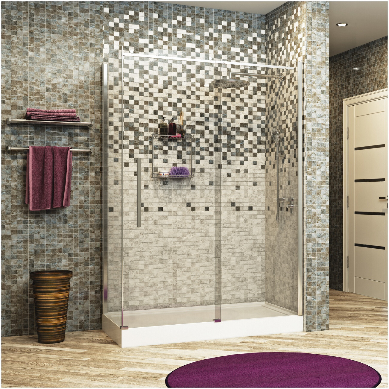 Душевой уголок прямоугольный 130х90 см хром Wasserkraft Dinkel 58R33 - изображение 2