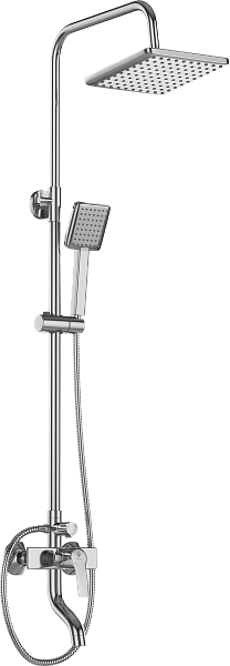 Душевая стойка с верхним душем хром Stworki "Гётеборг" GE-03cr - изображение 1