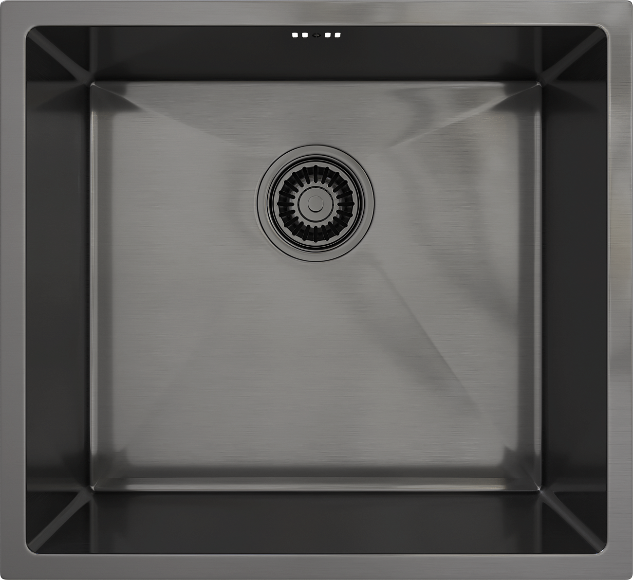 Мойка кухонная прямоугольная металлическая вороненая сталь Domaci "Равенна" DMG4844 - изображение 3