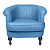 Кресло маленькое с низкой спинкой светло-синее Charlotte Bronte