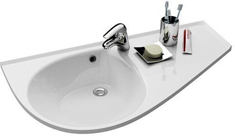 Раковина подвесная из литьевого мрамора 53х95 см белая Ravak Avocado Comfort P XJ9P1100000