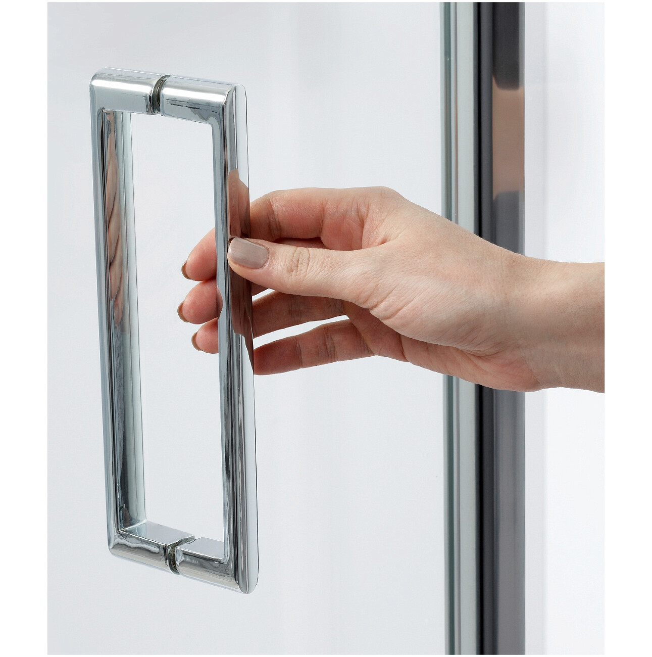 Душевой уголок прямоугольный 90х100 см хром Wasserkraft Weser 78F18 - изображение 5