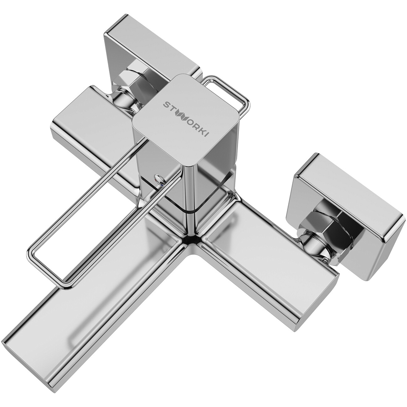 Смеситель для ванны с душем настенный хром Stworki "Брамминг" S40100CR - изображение 9