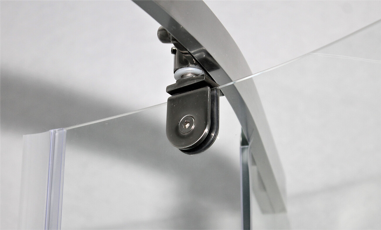 Душевая кабина четверть круга с низким поддоном 90х90 см хром, белая Cerutti SPA Korra 90T - изображение 6