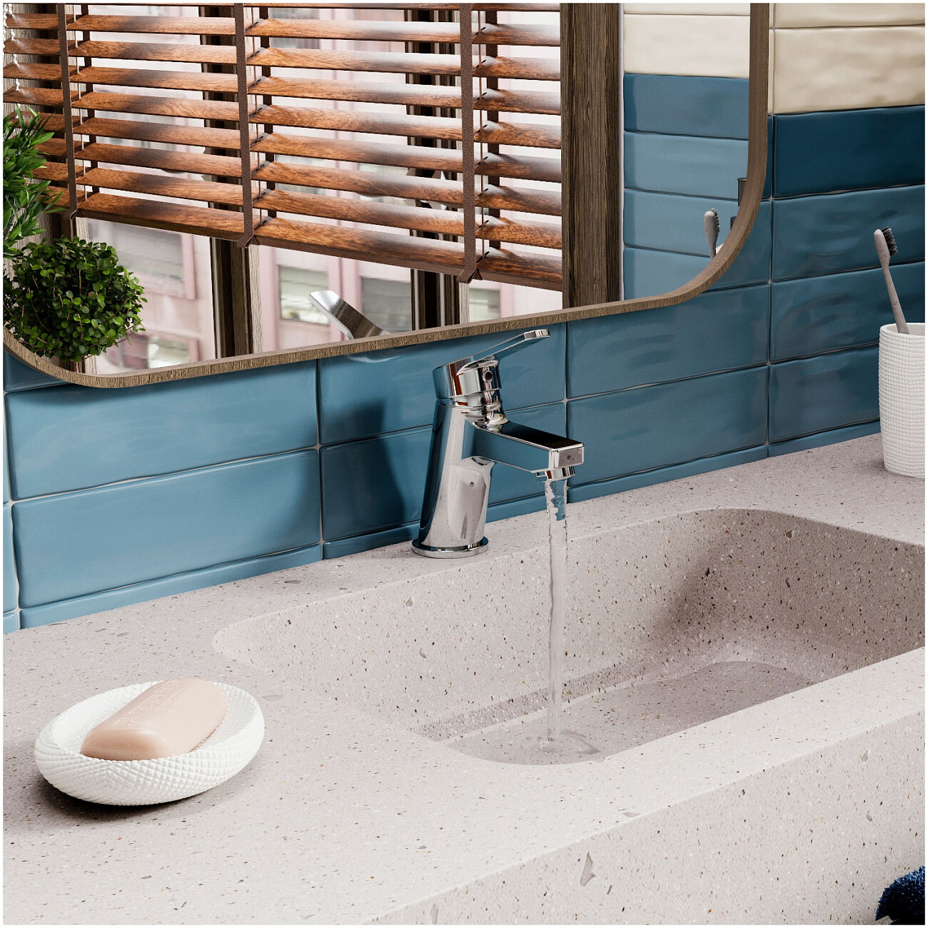 Смеситель для раковины из латуни хром Wasserkraft 4403 - изображение 2