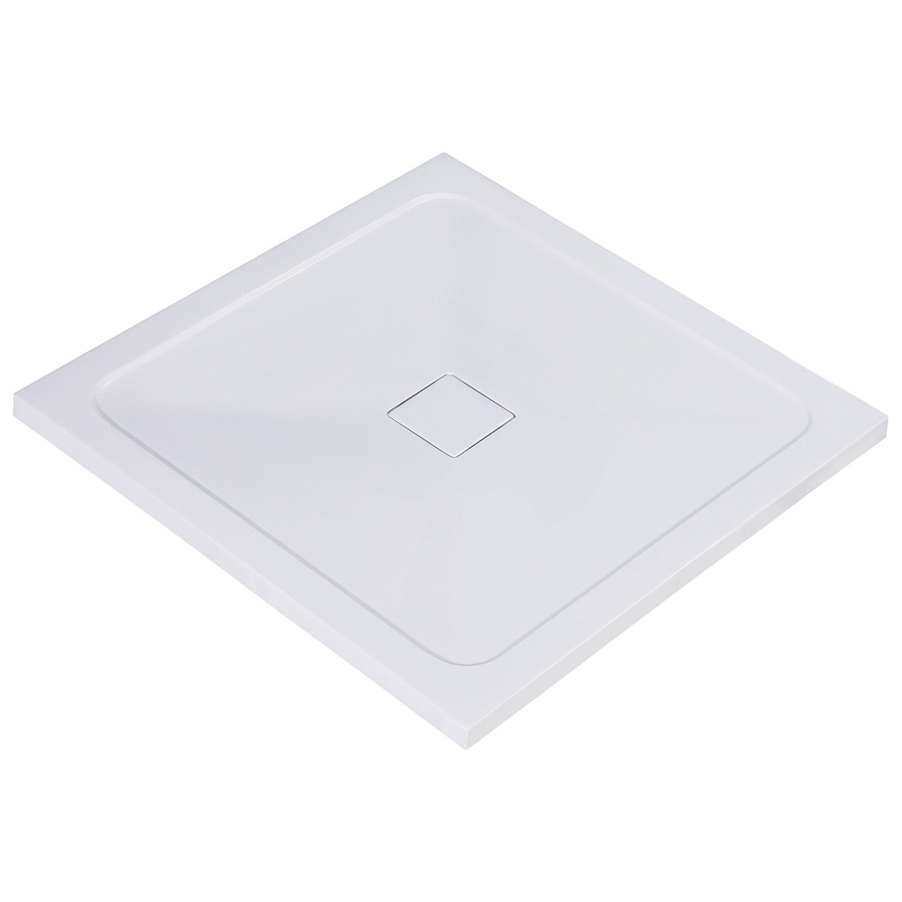 Душевой поддон из искусственного камня квадратный 90х90 см белый Wasserkraft Dinkel 58T03  - изображение 2