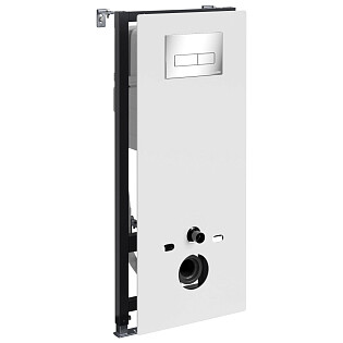 Инсталляция для подвесного унитаза с кнопкой смыва белая Abens 20TLT.010.ME.WH.CH03