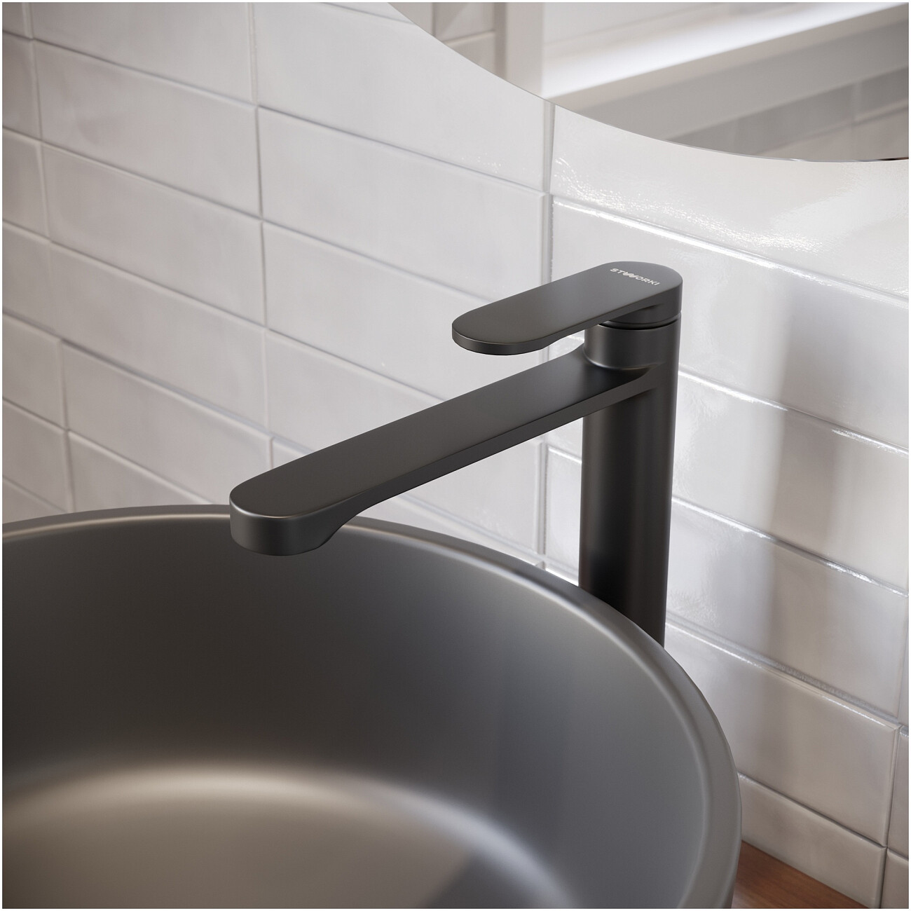 Смеситель для раковины однорычажный черный Stworki "Ноттвиль" S34020BK - изображение 6