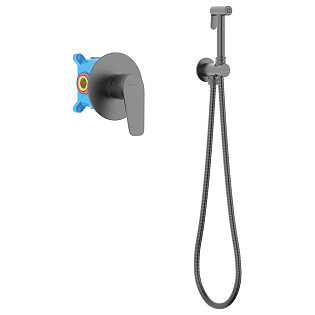 Гигиенический душ со смесителем черный хром Aquatek &quot;Бетта&quot; AQ1119BGM