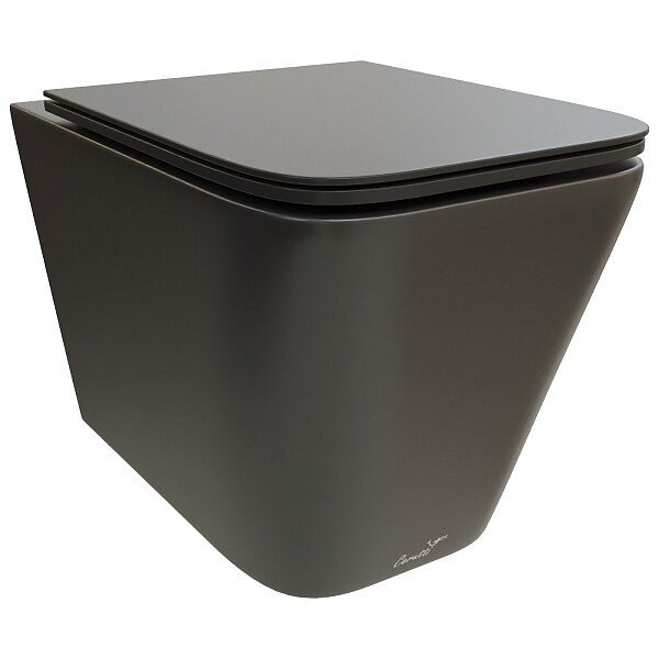 Унитаз подвесной безободковый черный матовый Cerutti SPA Maiella Aria MB CT9163 - изображение 1