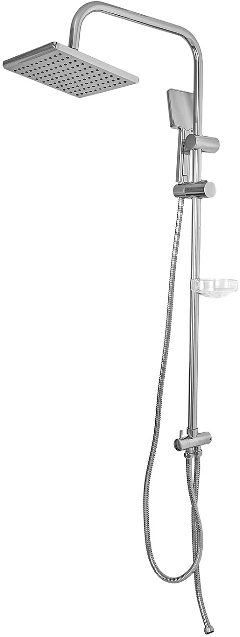 Душевая стойка с верхним душем с держателем и мыльницей хром Stworki "Флом" FL-04cr - изображение 8