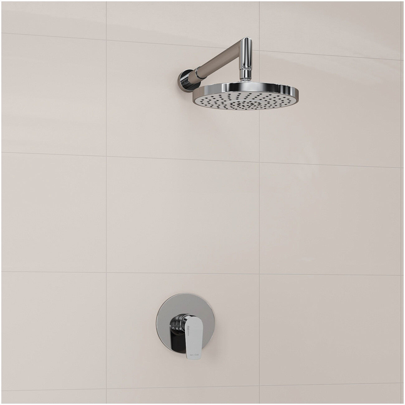 Душевой комплект встраиваемый с верхним душем хром Wasserkraft A12629 - изображение 2