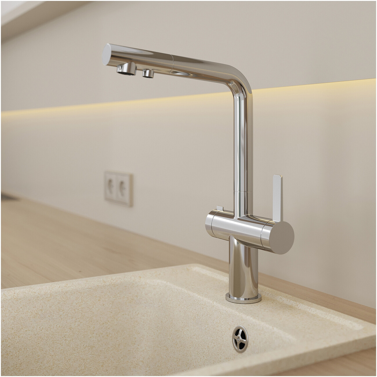 Мойка кухонная кварцевая саванна Domaci "Савона" QB 430 - изображение 5