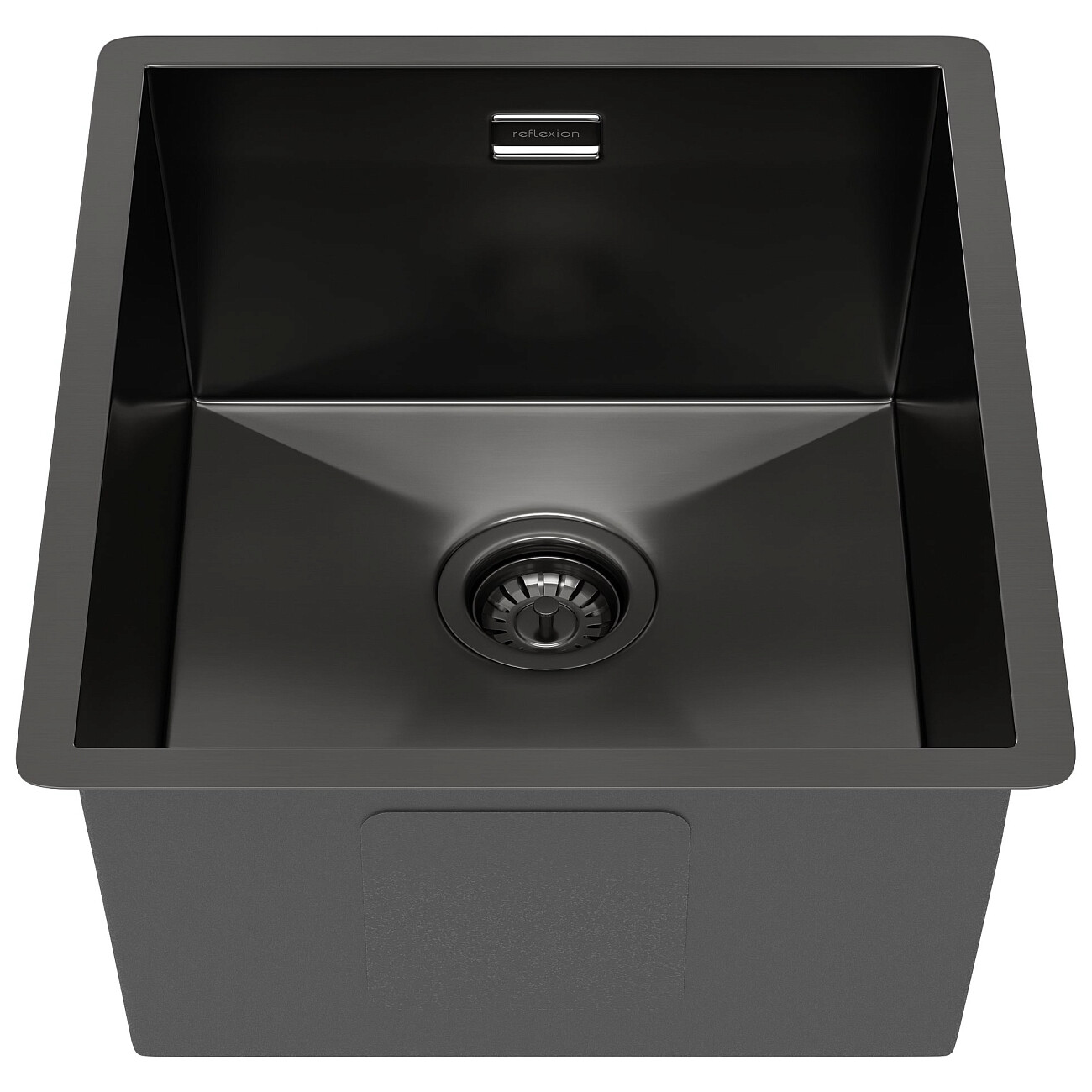 Кухонная мойка из нержавеющей стали 44х38 см оружейная сталь Reflexion Como RX2038BL - изображение 3